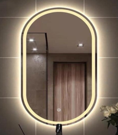 Gương Oval đèn led size 50x70cm-3072
