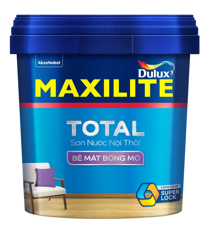Sơn nước Maxilite Total nội thất, bề mặt mờ 30CB 15 Lít-2539