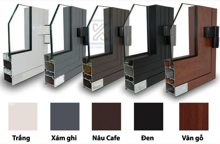 bảng màu nhôm xingfa